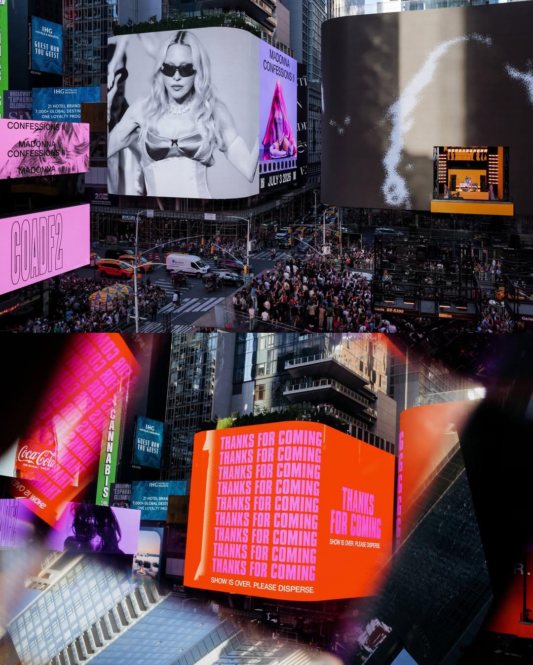 Madonna presenta ‘Confessions II’ con un concierto sorpresa en Times Square