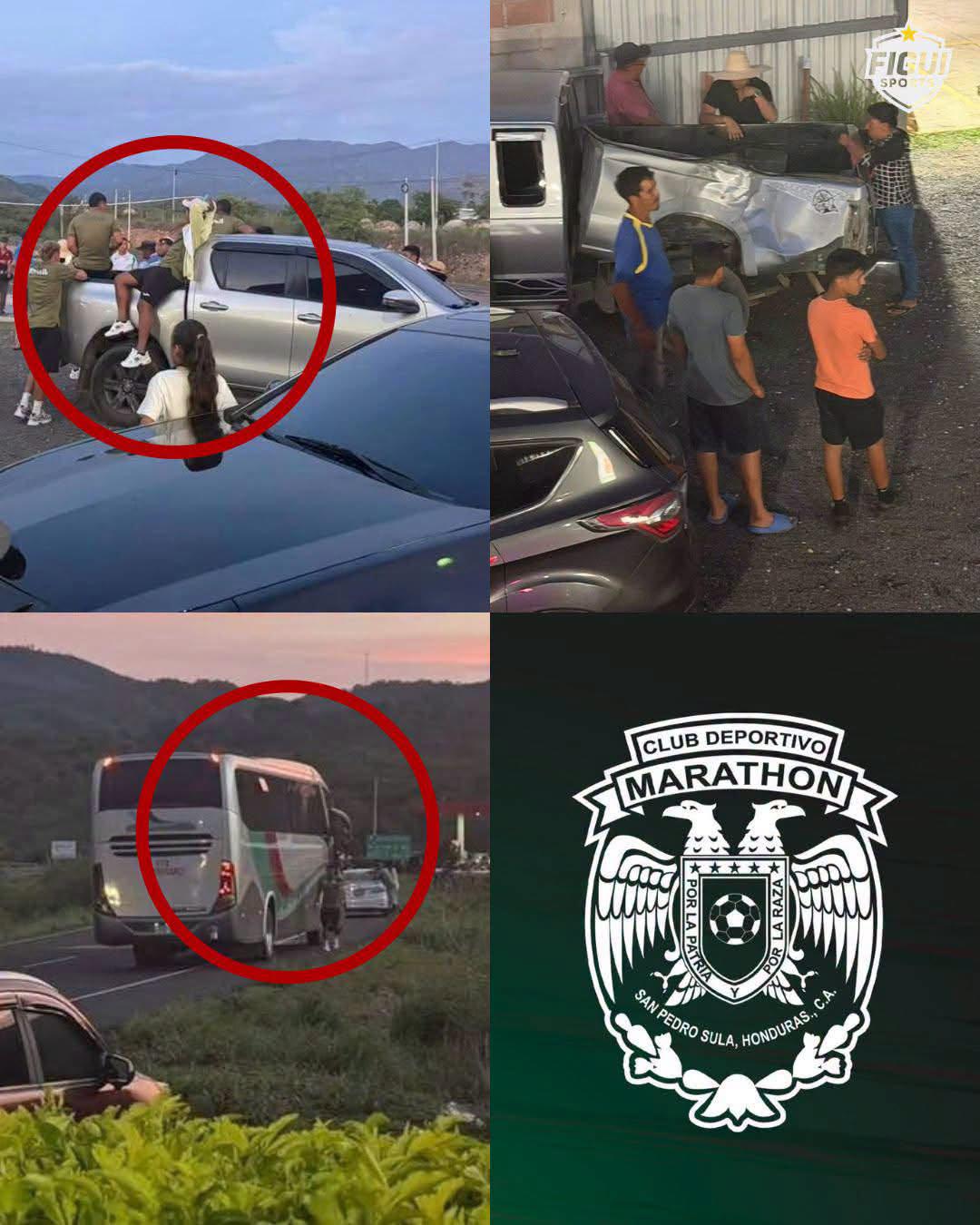 Marathón se lleva tremendo susto: sufre accidente en viaje a partido contra Lobos de la UPNFM