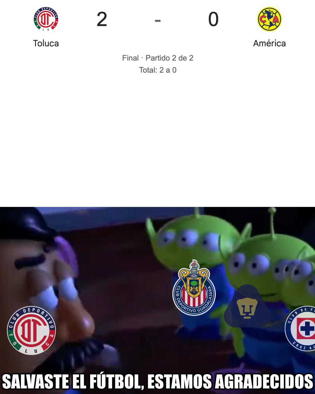 Burlas: Memes humillan al América tras perder la final de Liga MX ante Toluca