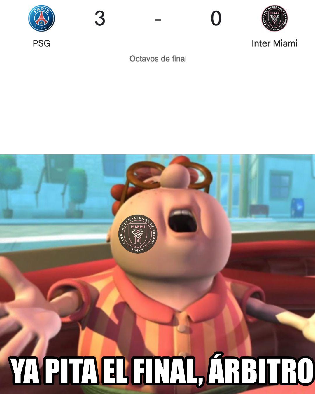 Messi es víctima de burlas: los crueles memes tras goleada del PSG al Inter Miami