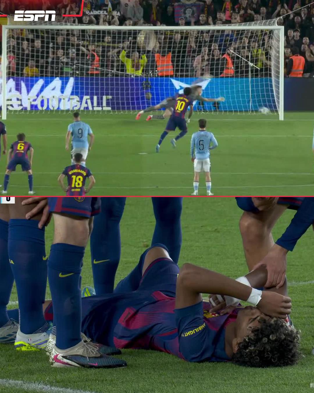 Yamal preocupa al Barcelona y hubo emergencia; hincha da el susto en pleno partido