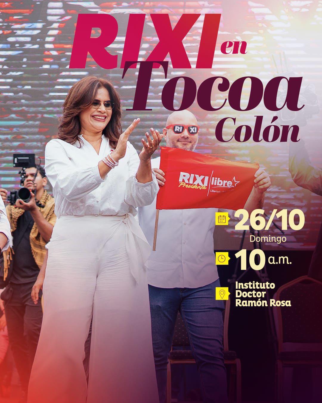 Rixi Moncada promete mejorar salarios de la clase trabajadora en su visita a La Ceiba