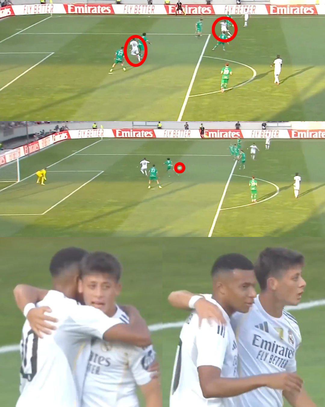 Real Madrid goleó: Mbappé con la 10, hincha se infiltró y así reaccionó el francés