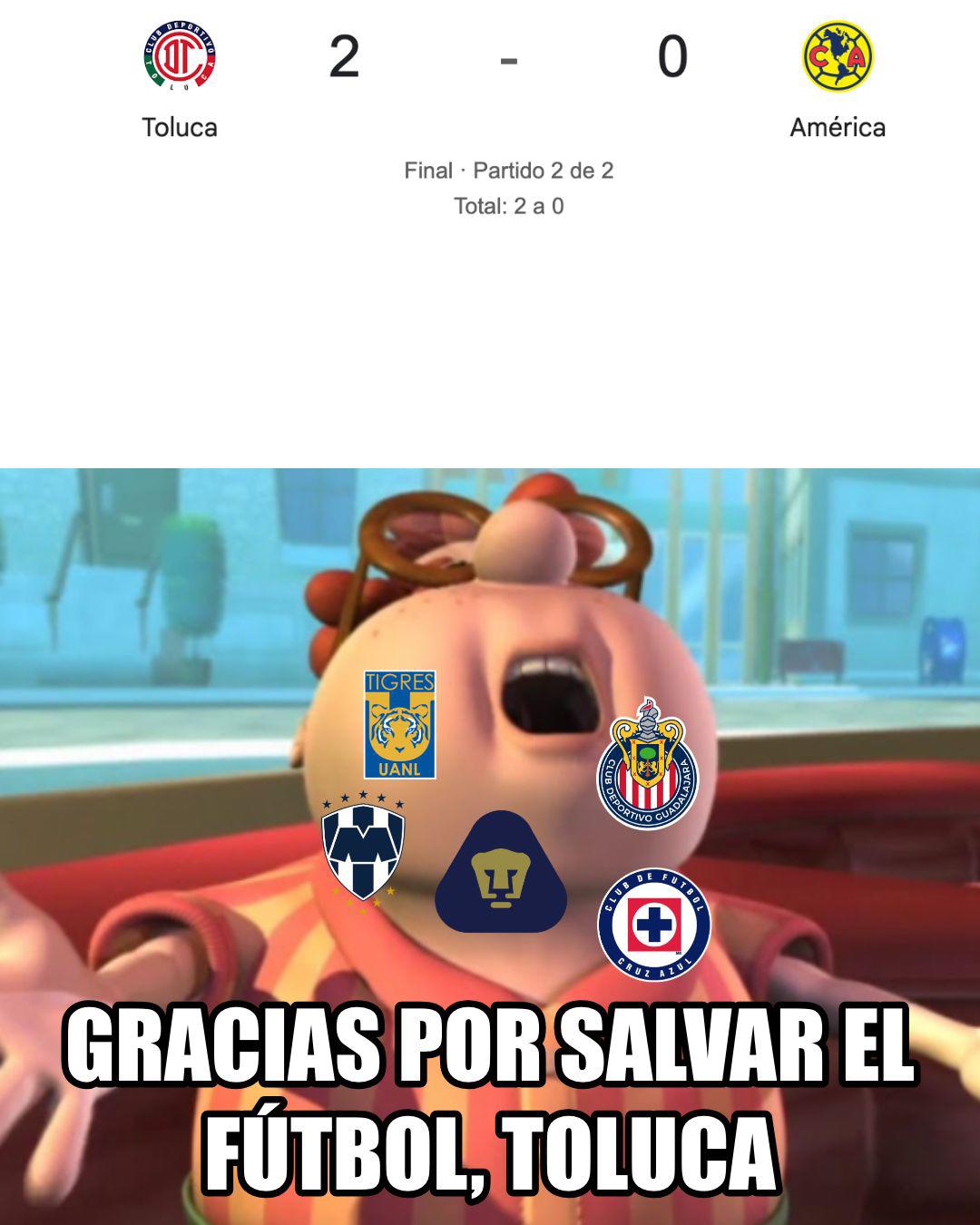 Burlas: Memes humillan al América tras perder la final de Liga MX ante Toluca
