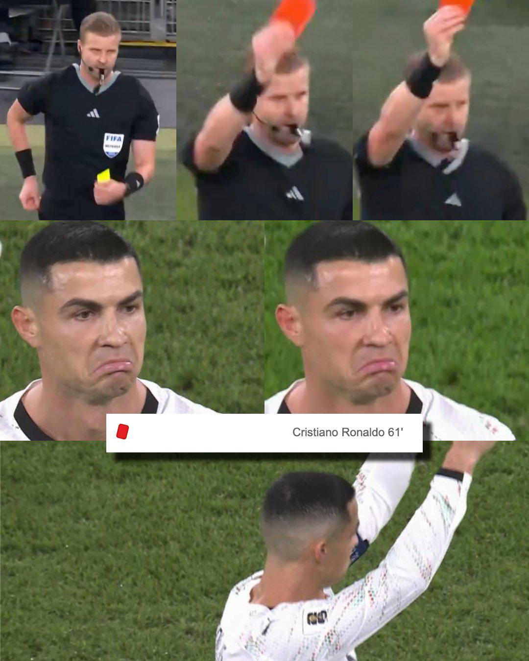 Cristiano perdió el control: expulsado, burla y duro golpe antes del Mundial