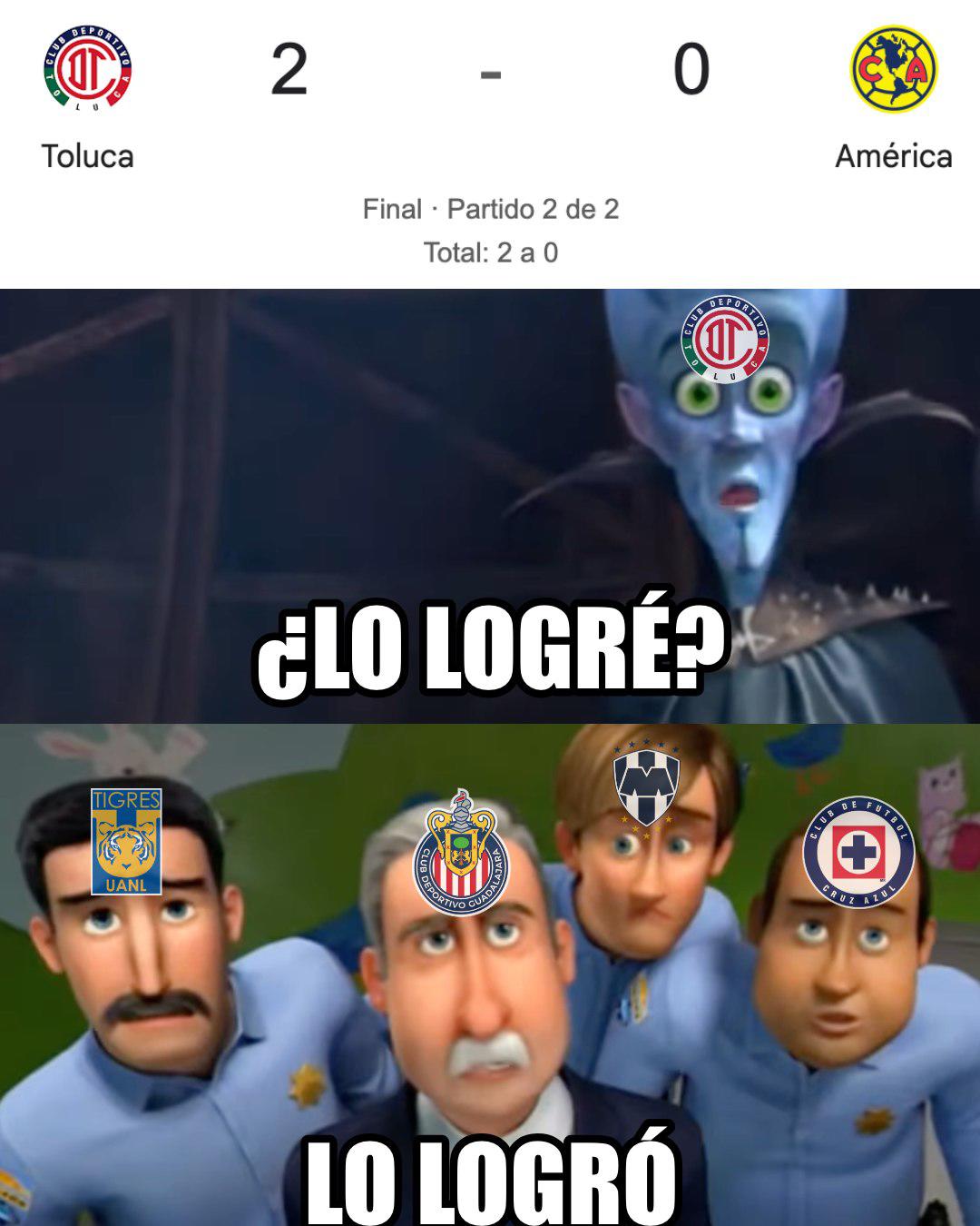 Burlas: Memes humillan al América tras perder la final de Liga MX ante Toluca