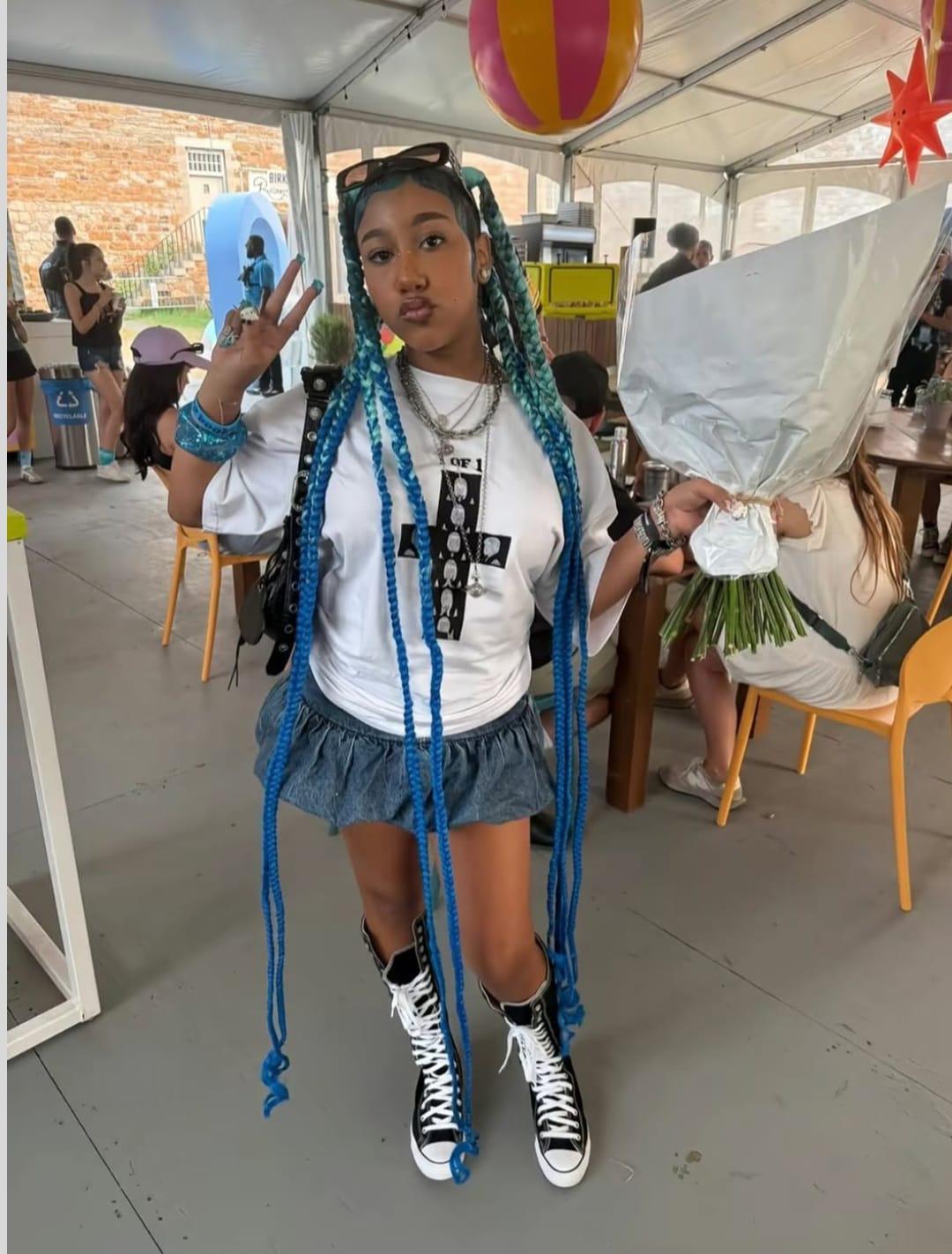 ¿Nuevo look? North West, hija de Kim Kardashian, se tatúa el rostro