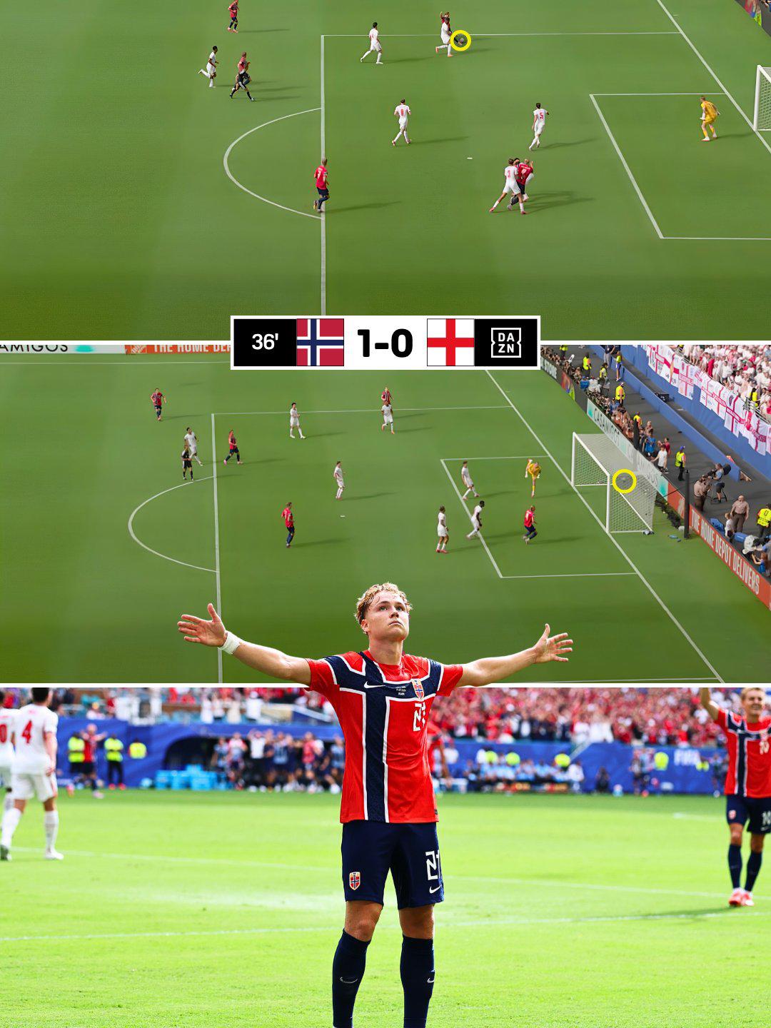 El escándalo en gol de Bellingham, quejas de Noruega, el villano y festejo de Inglaterra