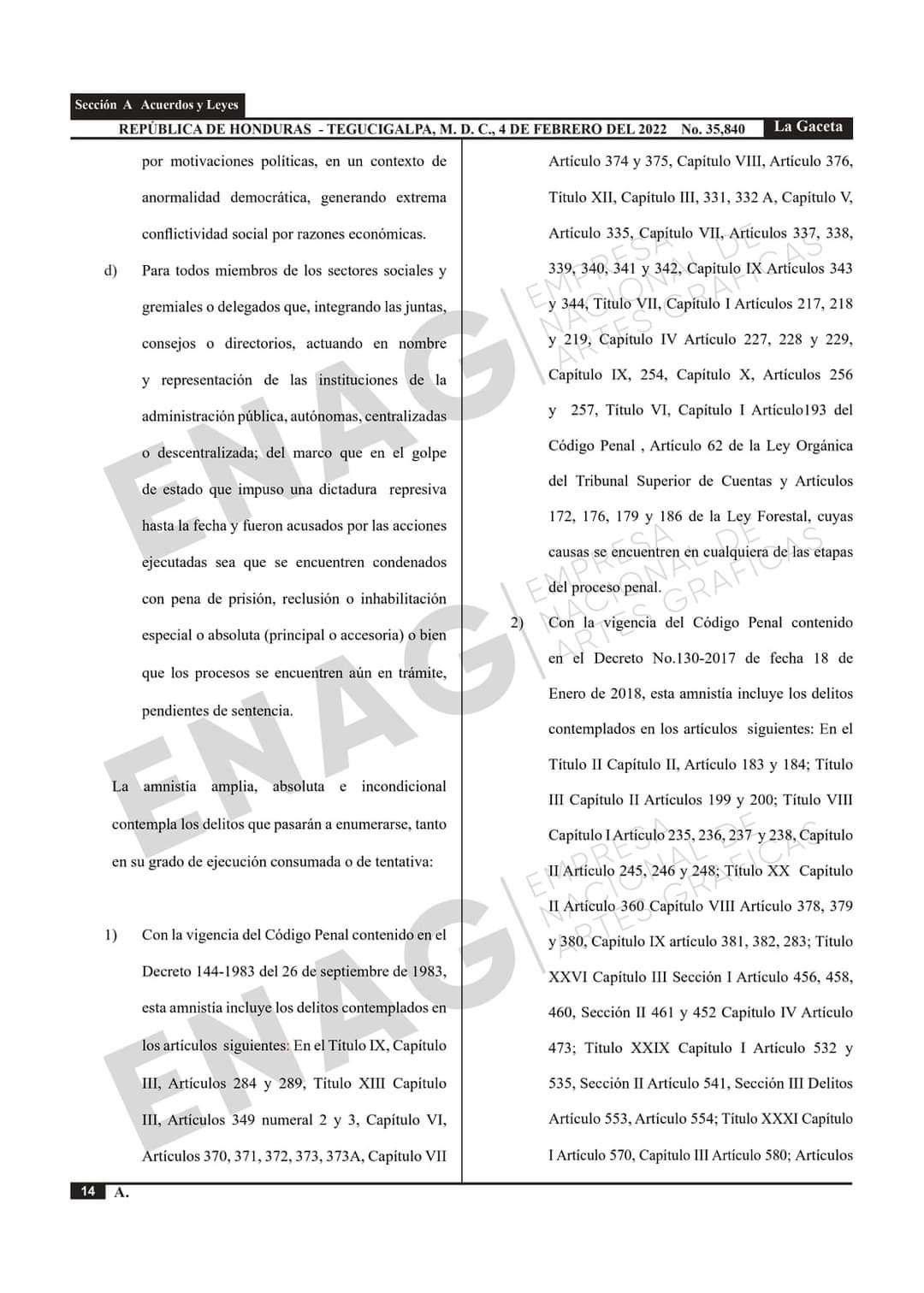 Publicada en La Gaceta polémica ley de Amnistía a Presos Políticos