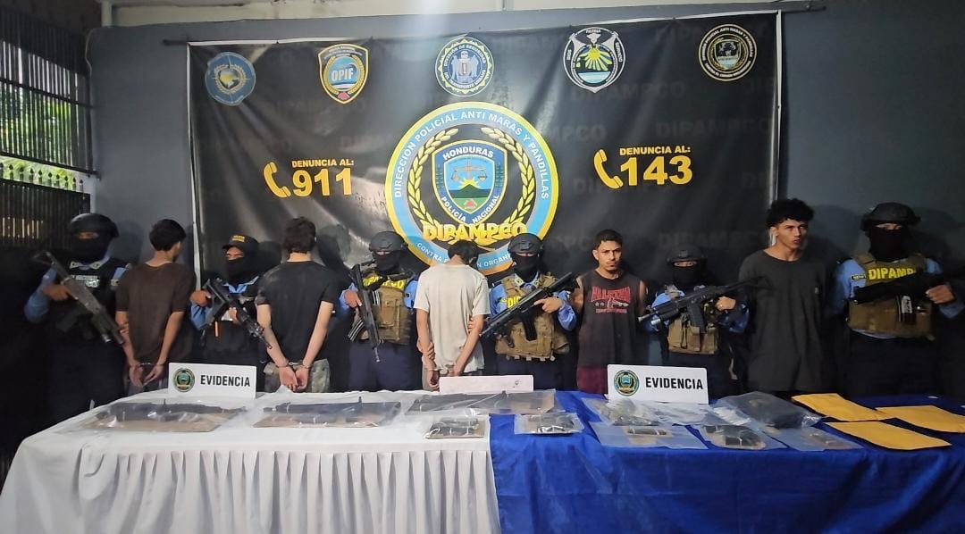 Capturan a cinco presuntos miembros de la 18 en Chamelecón