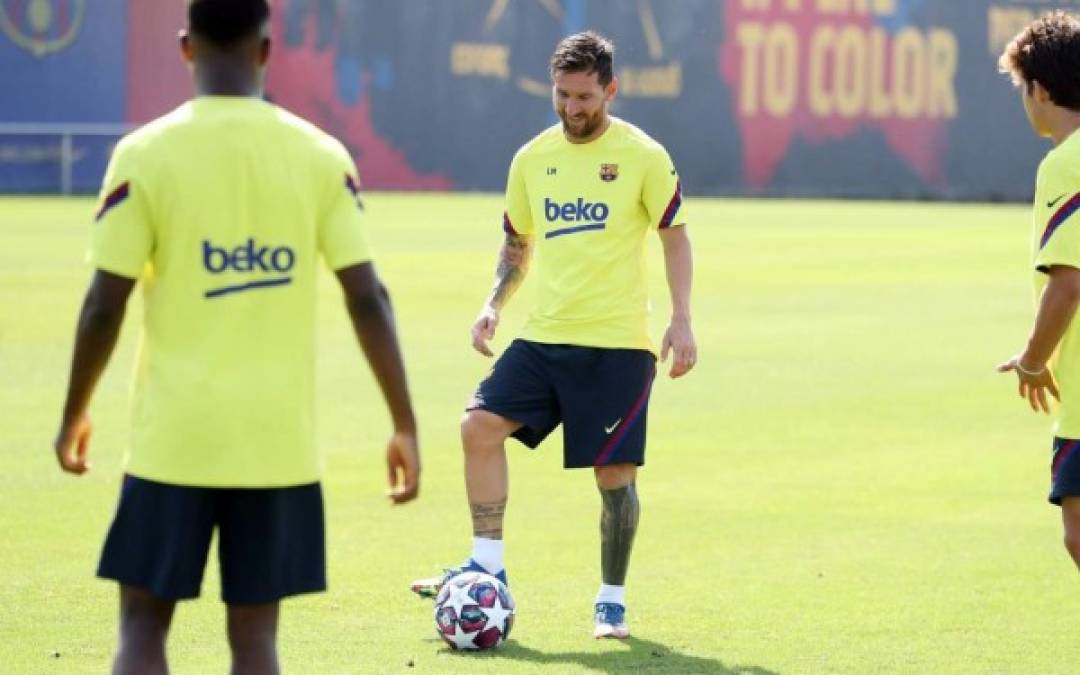 Messi ha utilizado esta semana los tacos para comenzar a preparar el partido del 8 de agosto contra el Napoli en la Champions League.