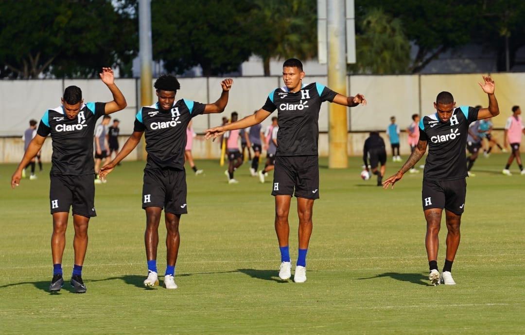 Honduras realizó un entrenamiento este miércoles por la mañana.