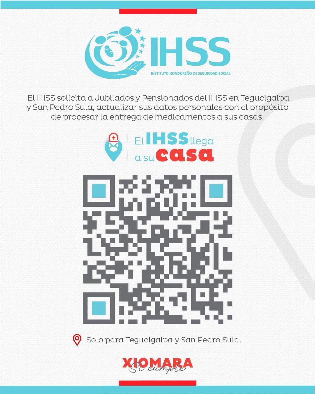 Se debe escanear el código QR para acceder a un formulario y actualizar la información del derechohabiente.