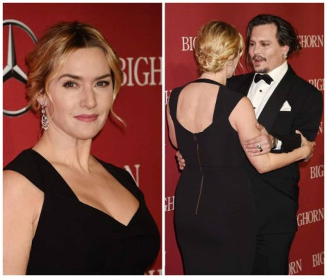 Kate Winslet también se mostró muy emocionada por el reecuentro.