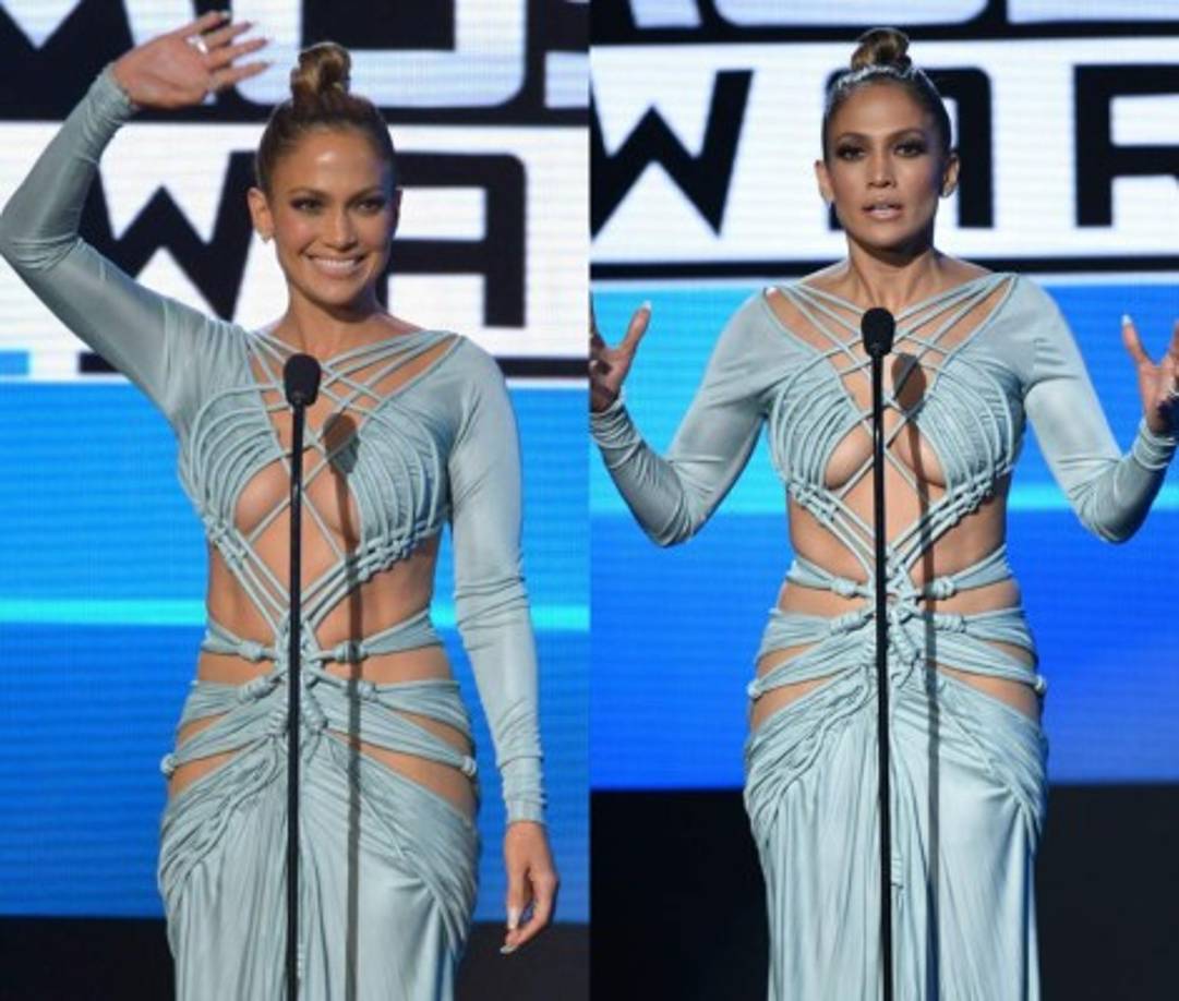 Vestido color azul agua de Charbel Zoe.