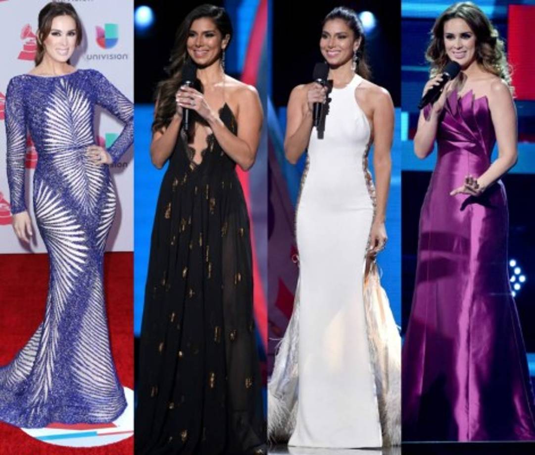Desde que llegaron a la alfombra roja de los Latin Grammy Awards robaron las miras. Jacqueline Bracamontes y Roselyn Sánchez supieron elegir vestidos que las hacen lucir como diosas.
