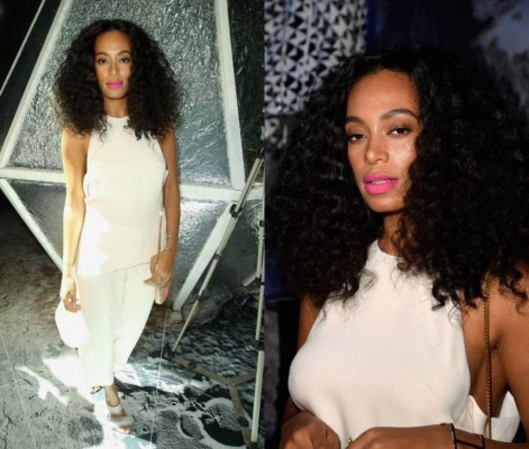 Solange que es consideraba un ícono de la moda. Le encanta lucir sus rizos al natural.