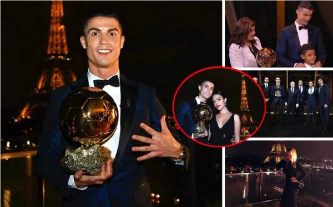 Estas son las mejores imágenes que nos dejó la entrega del Balón de Oro 2017 a Cristiano Ronaldo. Su familia, amigos, equipo y más.