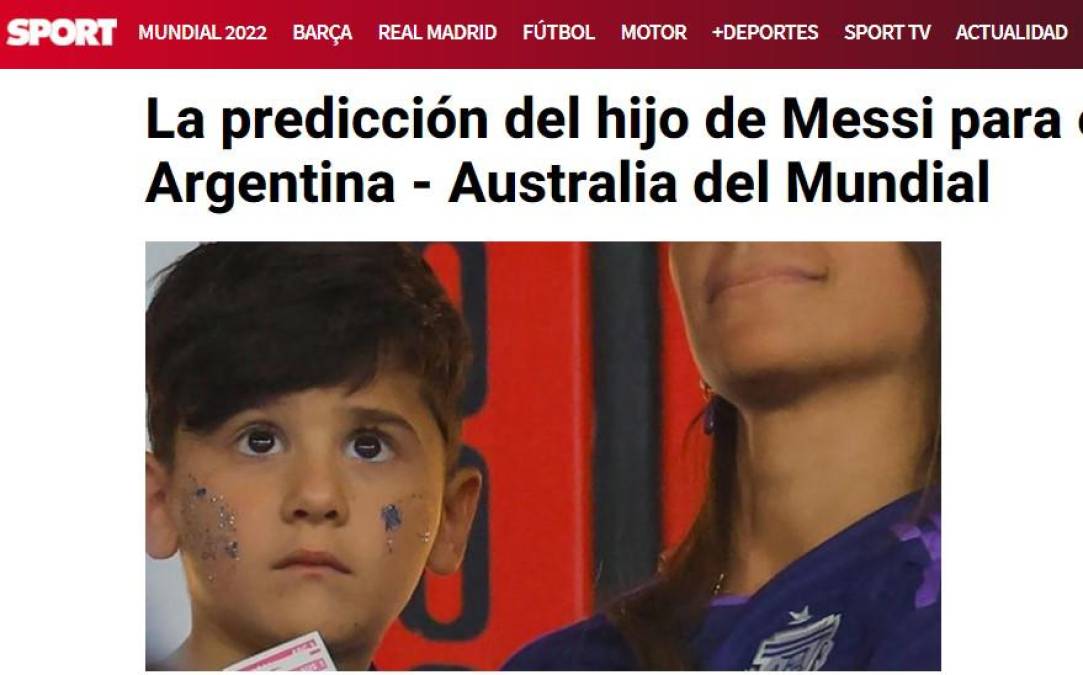 La predicción del hijo de Messi que ilusiona a Argentina