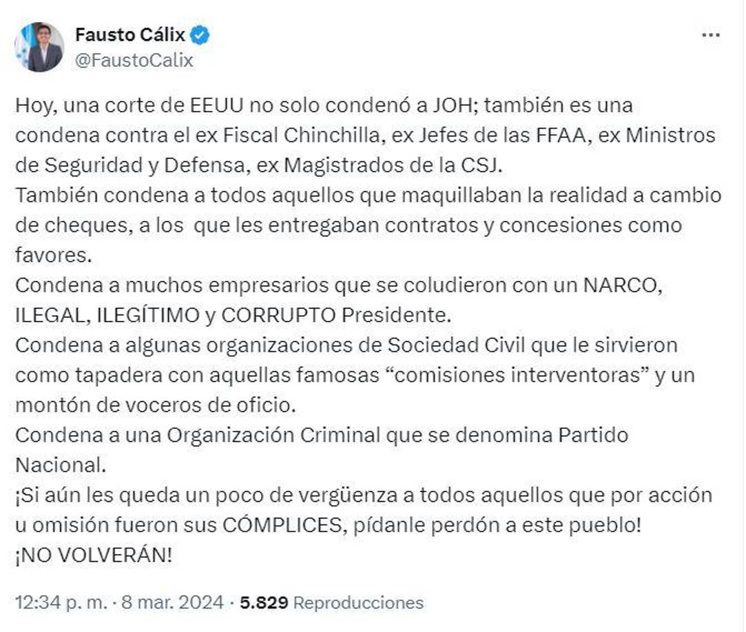 Fausto Cálix, ministro de Aduanas Honduras. 