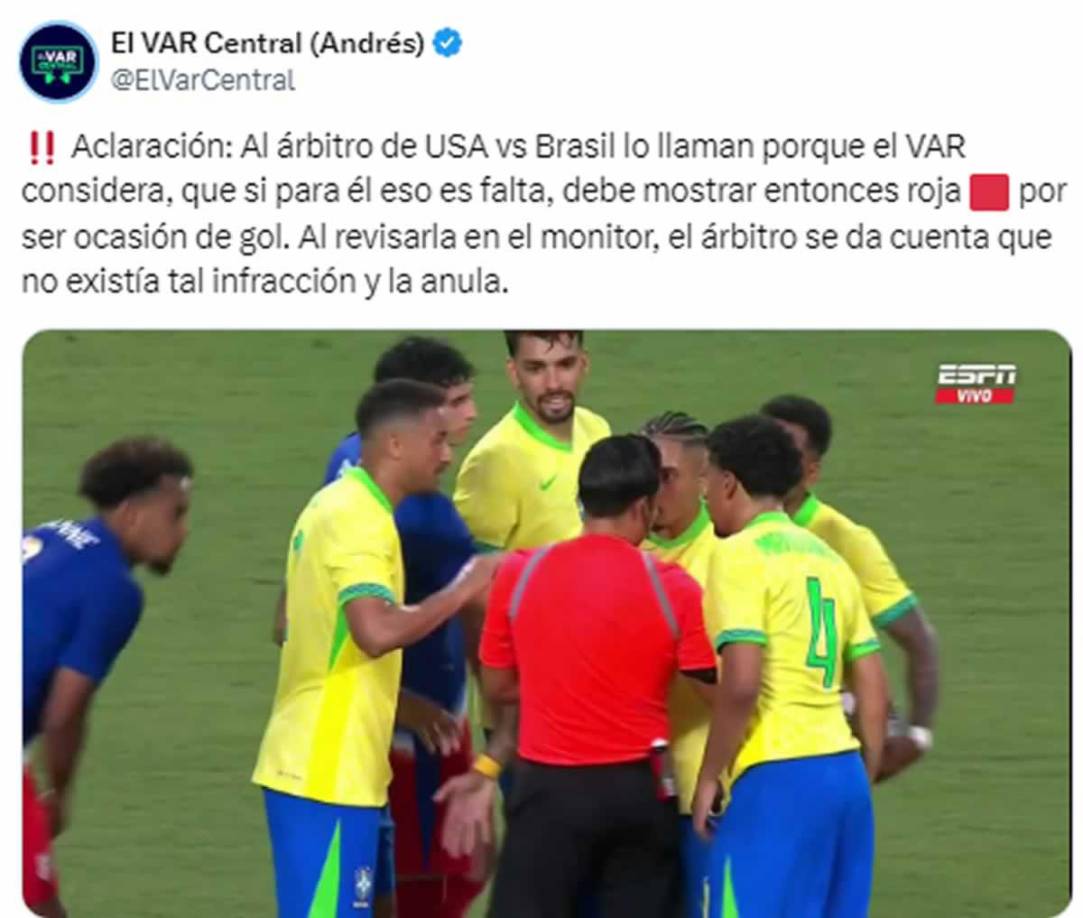La cuenta El VAR Central, dedicado a estudiar y analizar el fútbol desde las reglas del juego, se refirió sobre la polémica jugada del árbitro Saíd Martínez.