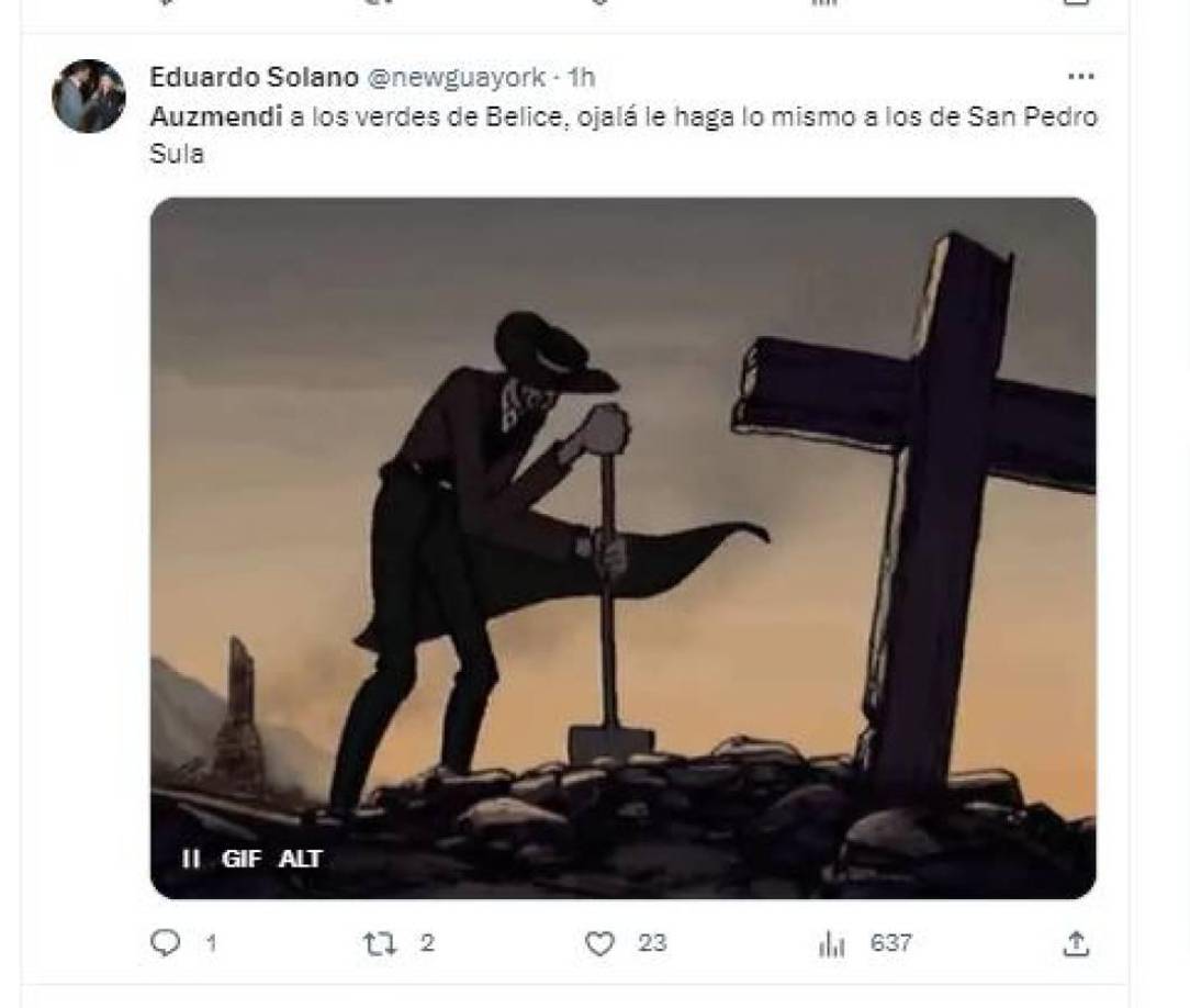 Eduardo Solano: “Auzmendi a los Verdes de Belice, ojalá le haga lo mismo a los de San Pedro Sula”.