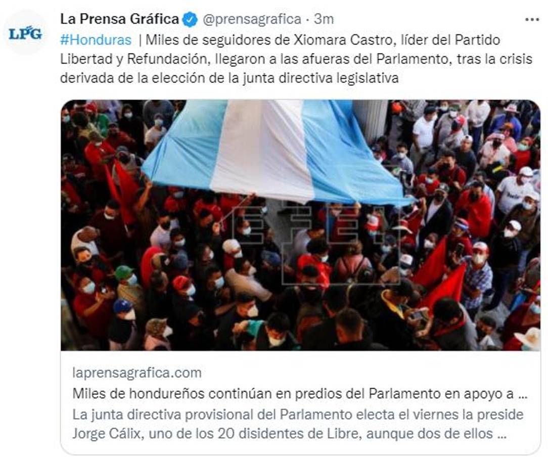 Medios internacionales resaltan elección de juntas directivas paralelas en el Congreso de Honduras