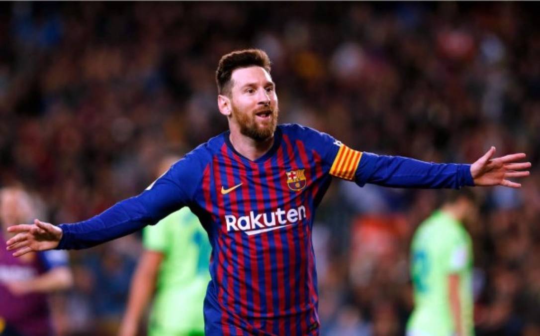 Así festejó Messi su golazo. Foto AFP