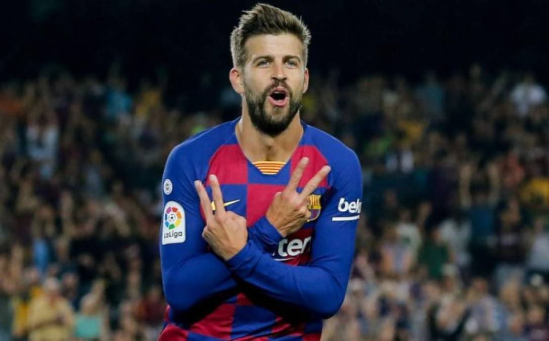 El zaguero Gerard Piqué se hizo presente en el marcador en el inicio de la segunda parte. El central anotó el 3-1 ante Valencia en el minuto 51.