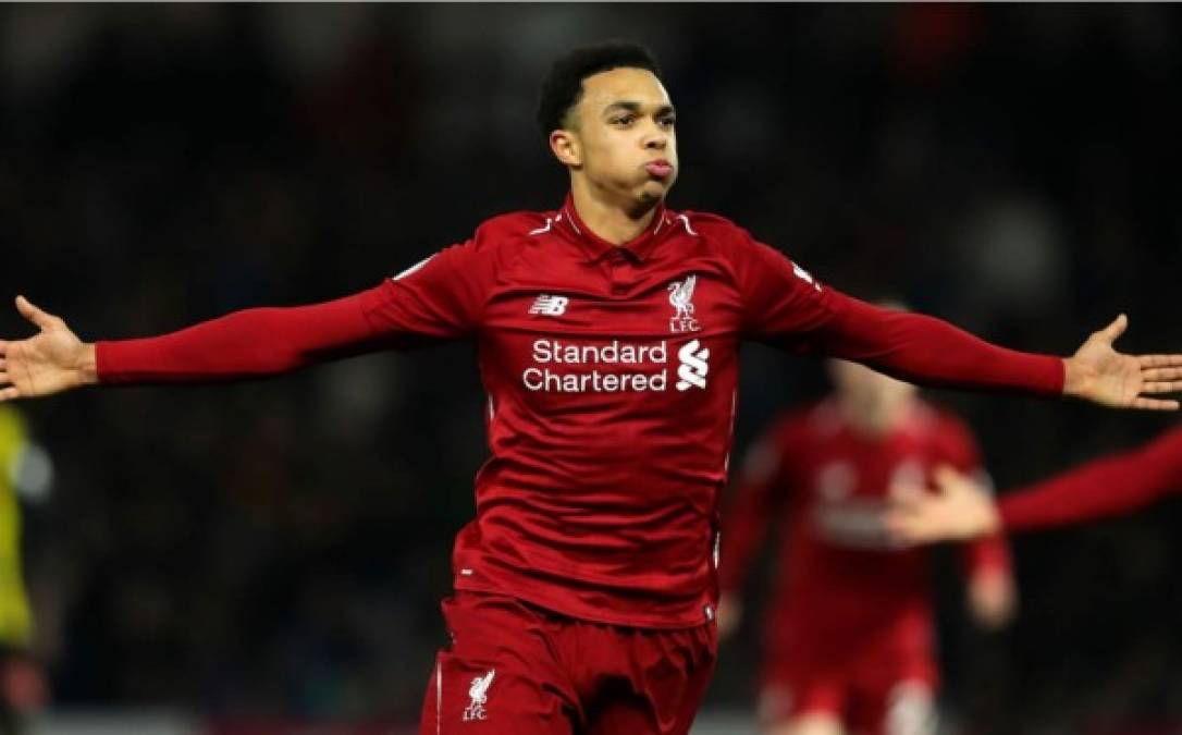 30. Trent Alexander-Arnold (20 años) - Lateral derecho inglés del Liverpool con un valor de mercado de 80 millones de euros.