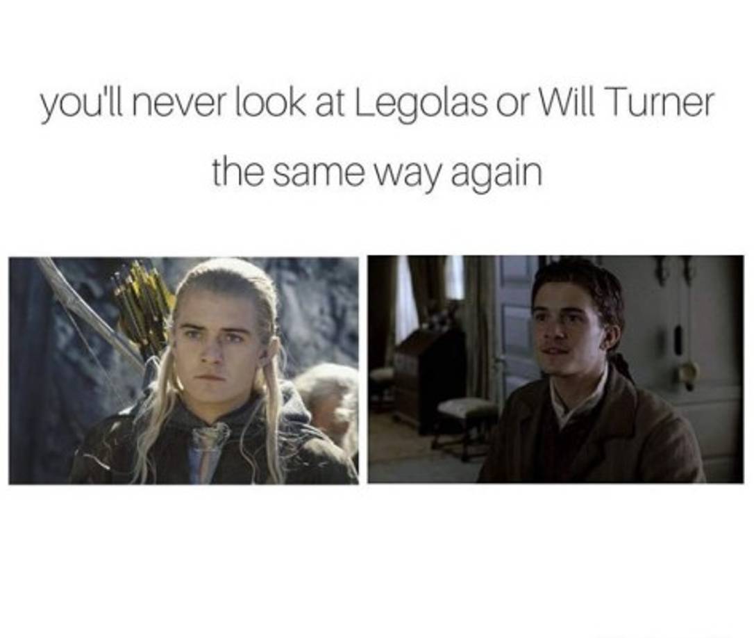 Nunca volverás a ver con los mismos ojos a Legolas de 'El Señor de los Anillos' o a Will Turner de 'Piratas del Caribe'.