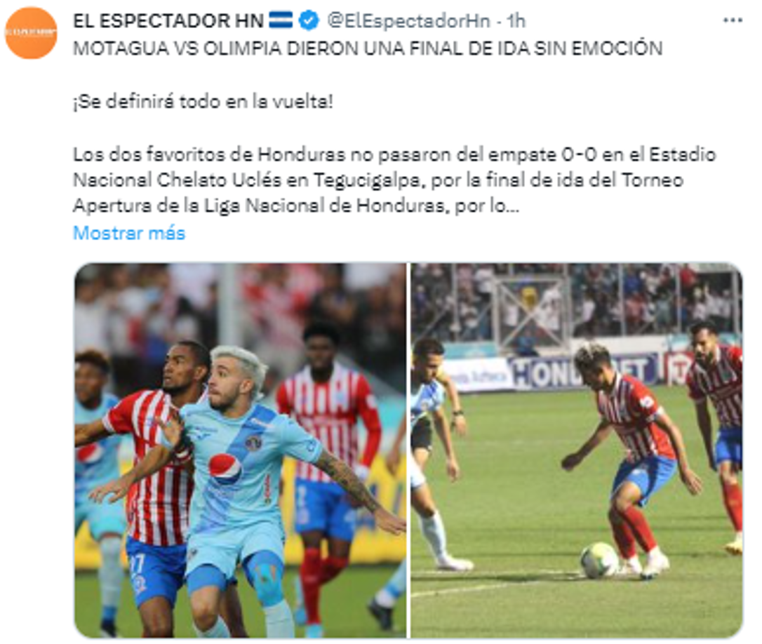 El Espectador no se quedó atrás y dijeron que fue una final sin emociones.