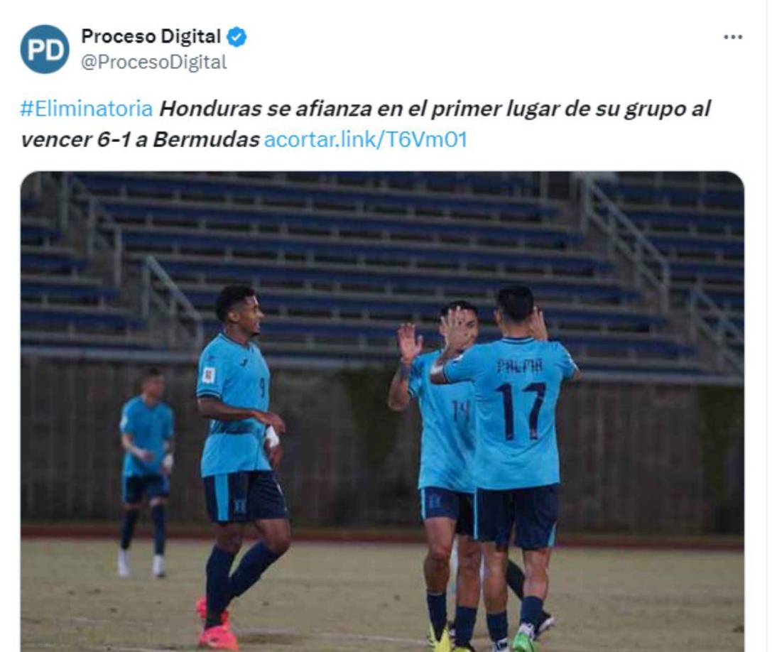 ”Honduras se afianza en el primer lugar de su grupo”. 