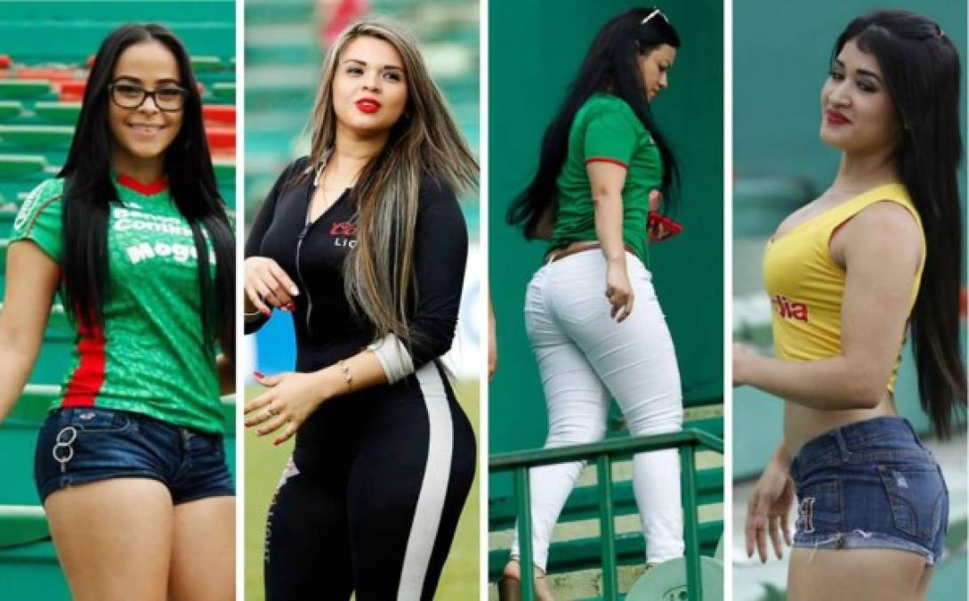 Las imágenes de las chicas que adornan el partido entre Marathón y Motagua en el estadio Yankel Rosenthal.