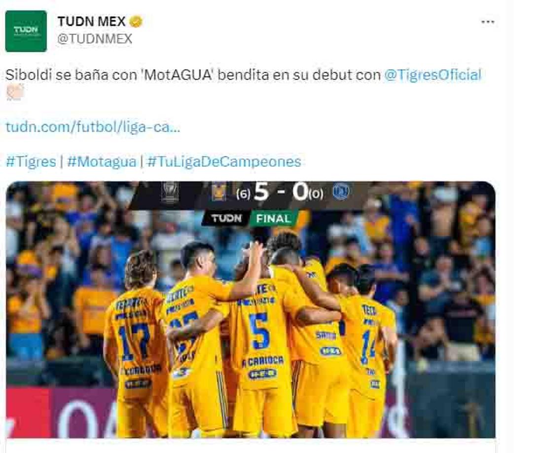 Sin piedad: Esto dicen en México tras paliza de Tigres al Motagua