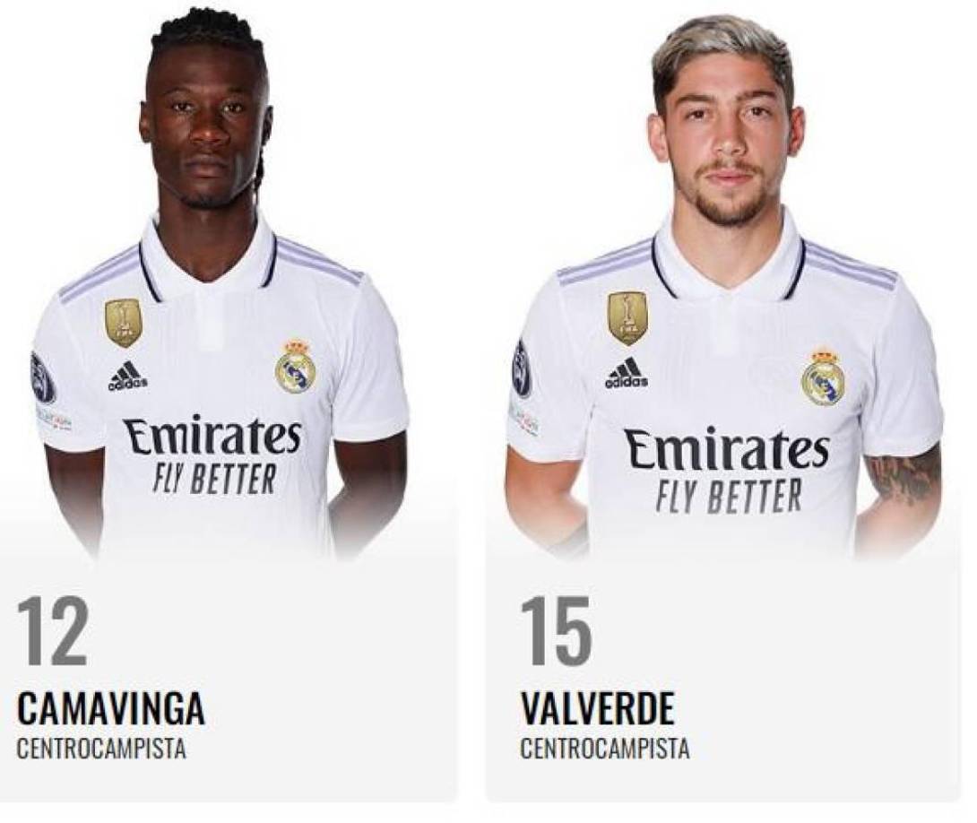 Por su parte, el francés Eduardo Camavinga seguirá en su segunda temporada con el “12” y Fede Valverde se mantendrá con la “15”.