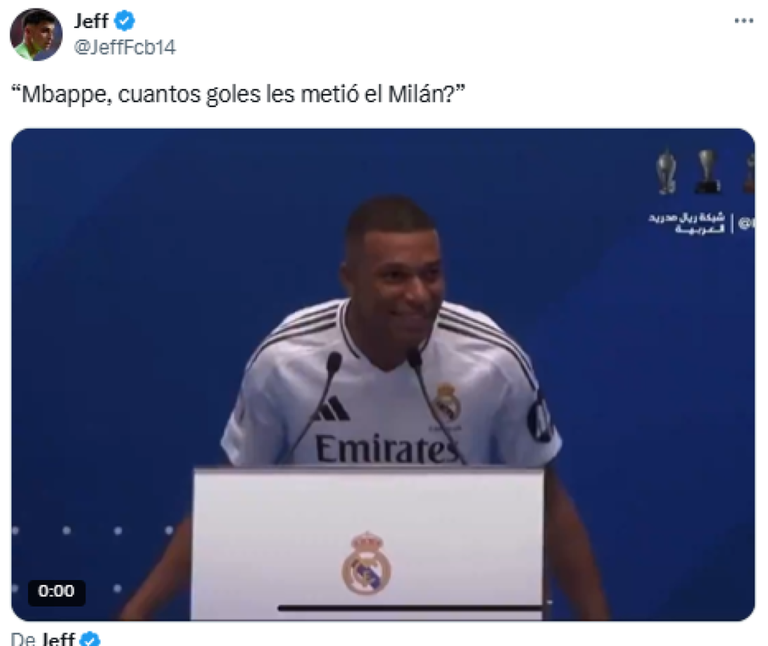 Mbappé, víctima: Memes destrozan al Real Madrid tras derrota ante Milan