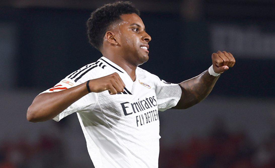 Rodrygo marcó el primer gol del Real Madrid en la temporada 2024-2025 .