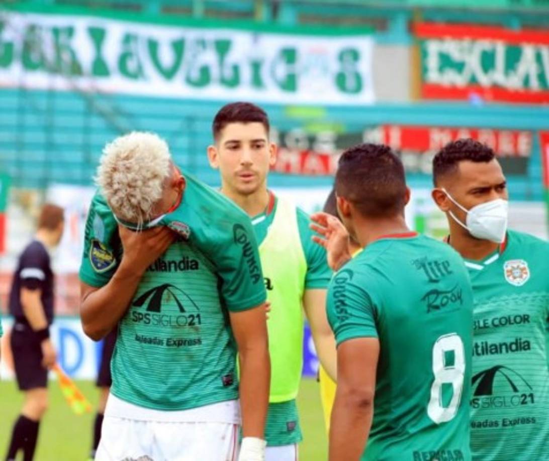 Las lágrimas de Kervin Arrriga al final del partido. Fue uno de los mejores jugadores del Marathón.