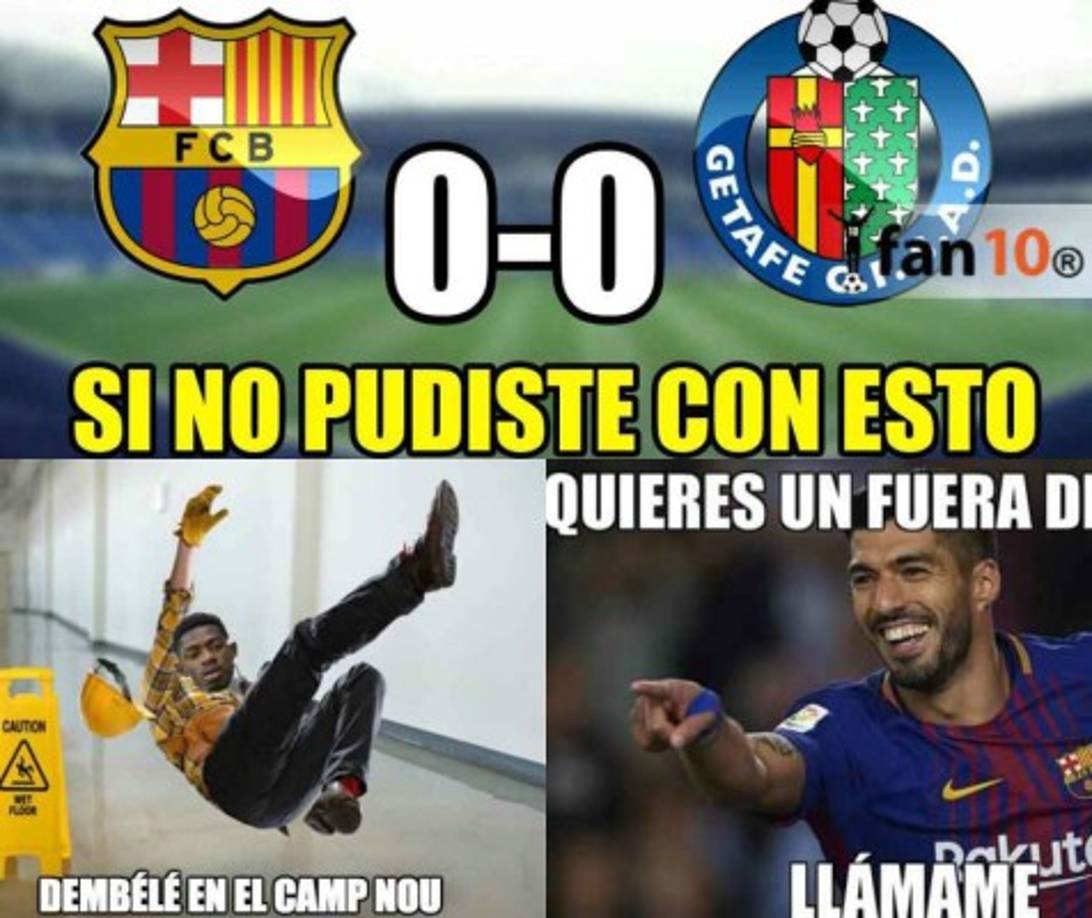 El Barcelona es objeto de burlas luego de que apenas empató 0-0 ante Getafe.