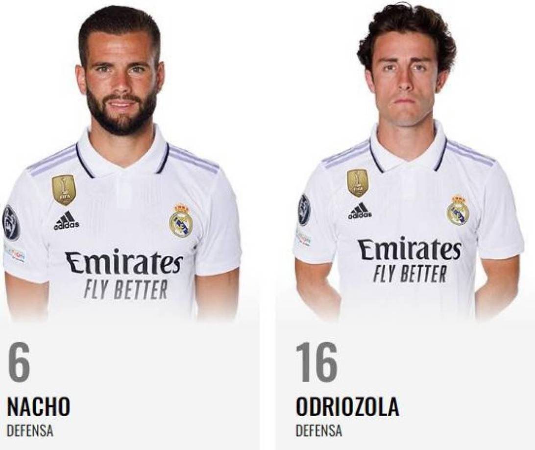 Nacho renovó con el Real Madrid y seguirá usando el dorsal “6”. La “16” puede quedar libre, ya que Odriozola no cuenta para los planes de la próxima temporada.