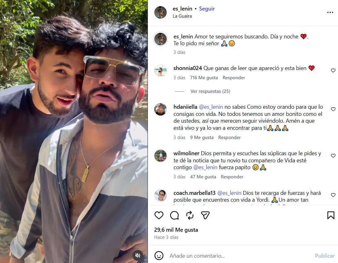 Mister Venezuela se despide de su pareja tras una búsqueda de 17 días