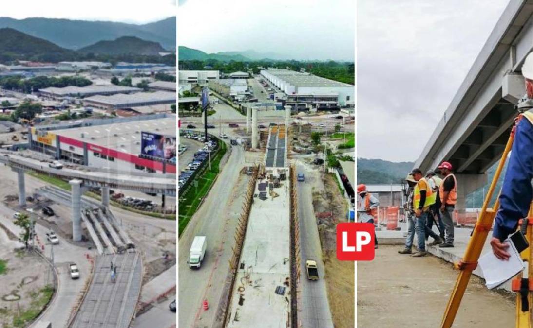 Así avanza la construcción del intercambiador del este en San Pedro Sula (Fotos)