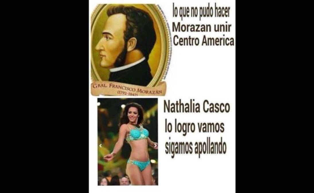 Francisco Morazán también está presente en los memes de Nathalia Casco.