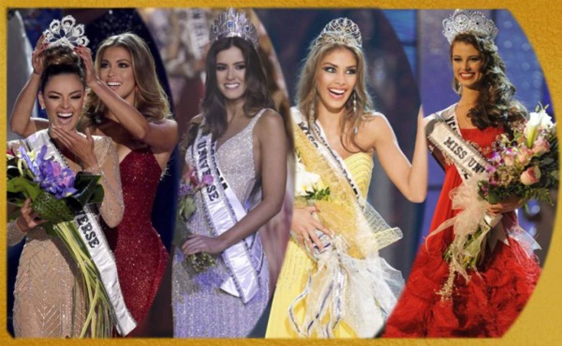 Tres venezolanas, dos africanas, una mexicana, una colombiana, una estadounidense, una filipina y una francesa componen las últimas diez Miss Universo elegidas. Te dejamos esta fotogalería para puedas saber de ellas, y a qué se dedican ahora, después de la corona.