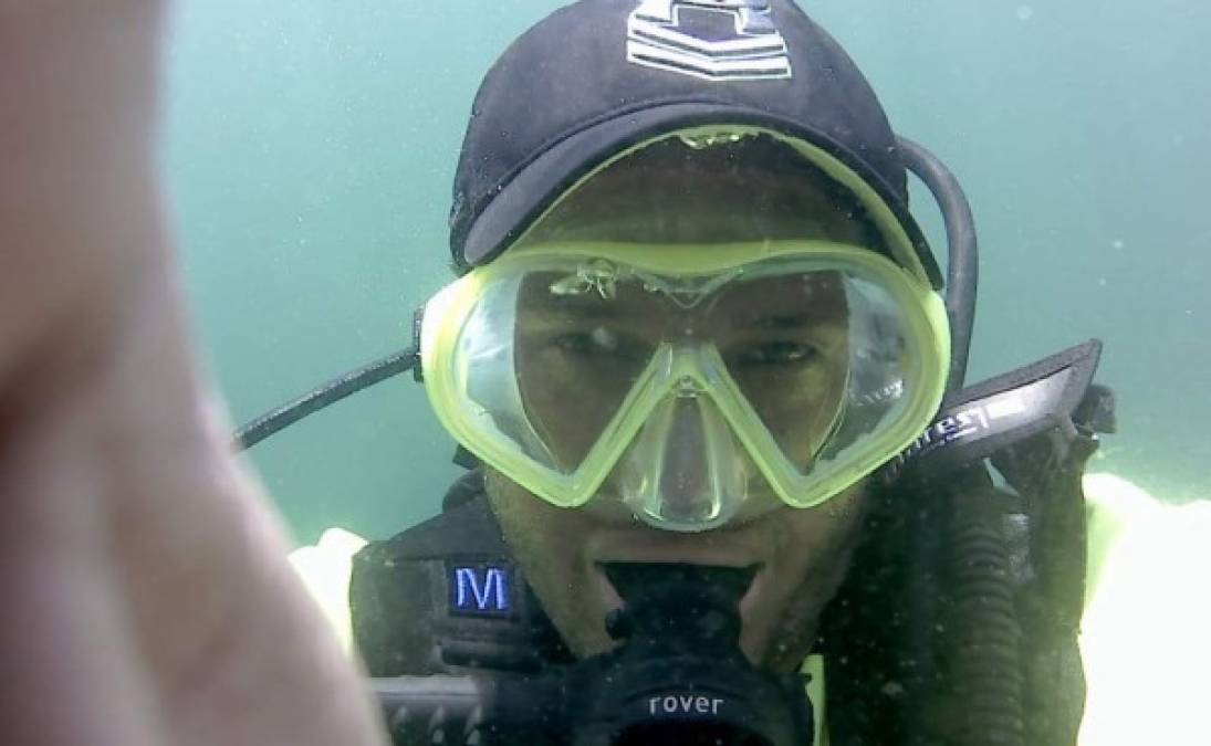 Otra de las pasiones de René Fabián Romero era el buceo.