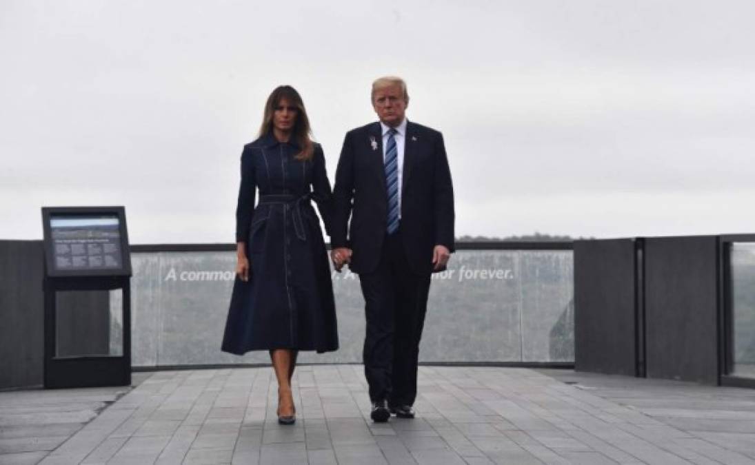 El presidente estadounidense, Donald Trump, y su esposa, Melania, conmemoraron este martes el 17 aniversario de los ataques terroristas del 11-S, en un día que simboliza la unidad nacional en EEUU.