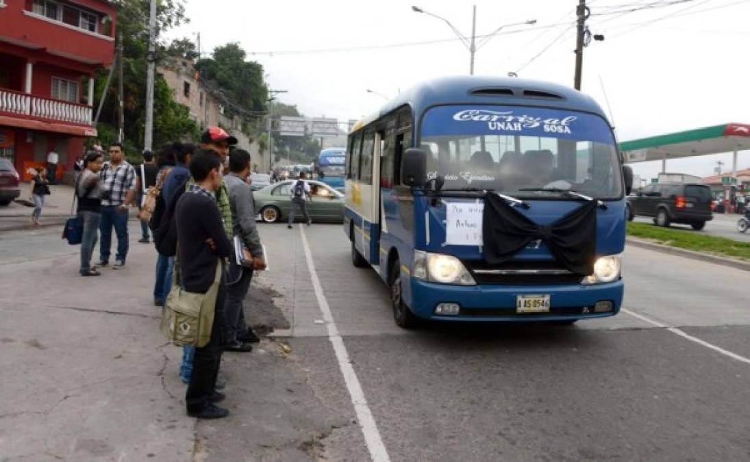 Estudiantes no pudieron llegar a sus clases en la capital.