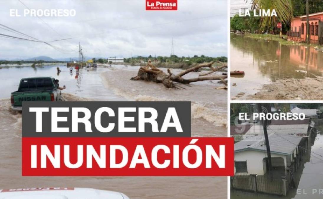 Las lluvias de una onda tropical en el país durante el fin de semana han causado que los ríos Chamelecón y Ulúa se desborden por tercera vez en el Valle de Sula. Hasta el momento el nivel del agua es de menor riesgo como las inundaciones por Eta e Iota.