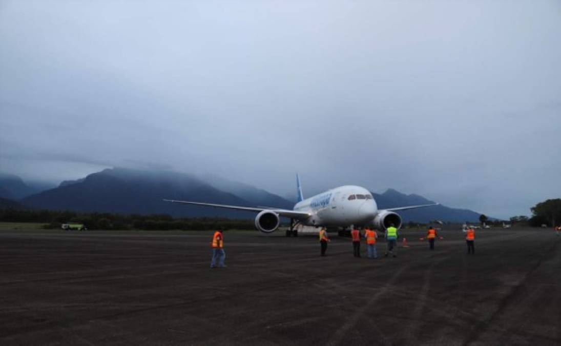 Este es el primero de los seis vuelos de Air Europa que llegarán al Golosón durante el mes de diciembre.